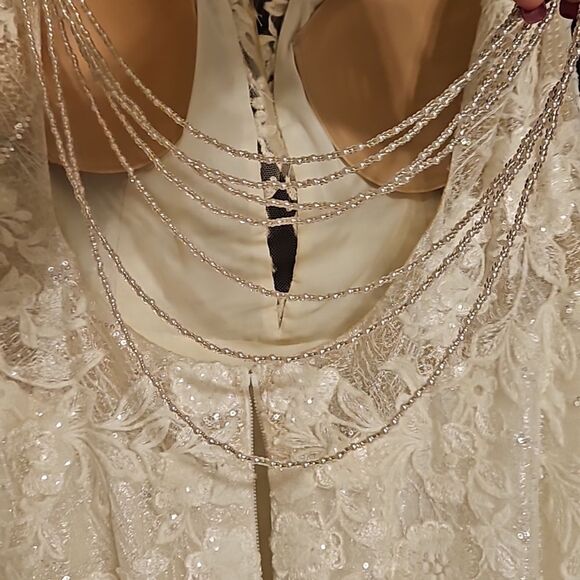 Galina Signature Beaded Mermaid Wedding Dress with Free Veil - Picture 8 of 15